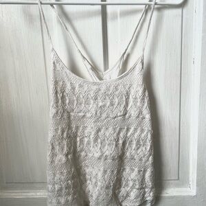 Hollister White Knit Tank Top